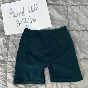 Alphalete dark green biker shorts
